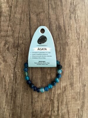 Pulsera ágata azul 8mm