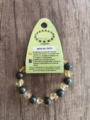 Pulsera citrino y pirita 10mm