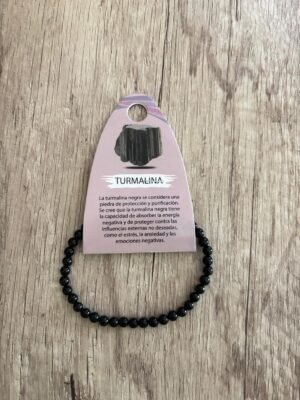 Pulsera turmalina 4mm