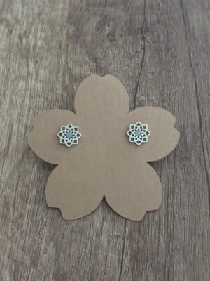 Pendientes Acero Flor de la Vida Amazonita