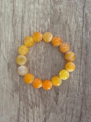 Pulsera Ágata Fuego Naranja