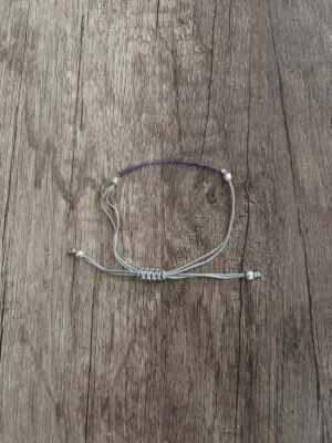 Pulsera Facetada Macramé Amatista