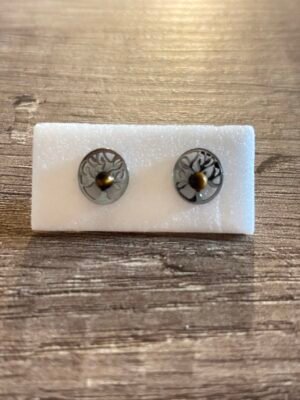 Pendientes acero Árbol de la vida Ojo de Tigre