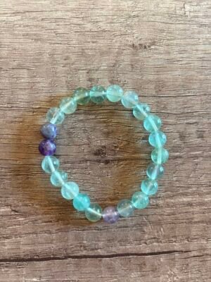 Pulsera bolas 8mm fluorita